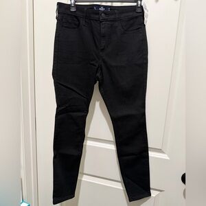 Hollister black high rise super skinny jeans 7S